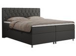 BOXBETT ROMA 180/200 - Dunkelgrau Kunstleder - H4