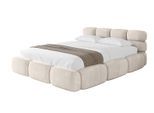 POLSTERBETT mit Bettkasten und Lattenrost, Boxbett ohne Matratze - NOMA 140x200 Beige
