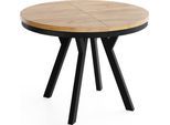 ESSTISCH Vero Neo rund ausziehbar verlängerbar, Eiche Braun 100-300/100/77 cm