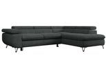 ECKSOFA PEDRO L Dunkelgrau Struktur - Rechts Seite