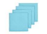 STOFFSERVIETTEN 4er-Set hellblau 45/45 cm, 100% Baumwolle
