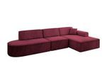 ECKSOFA Ottomane Rechts IREA-L2-v3 - 327x165x77 cm Bordeauxrot