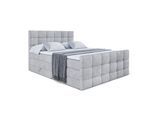 BOXSPRINGBETT APO-Z KING - 140 x 200 - H3/H4 - Hellgrau