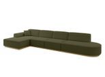 ECKSOFA Ottomane Links IREA-L3-v2 - 412x165x80 cm Grün