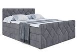 BOXSPRINGBETT CATOR-Z KING - 120x200 - H3/H4 - Dunkelgrau