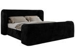 POLSTERBETT EMORA CLASSIC DUO 140/200 - Schwarz Cord - ohne Matratze