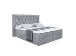 BOXBETT mit H4-Matratze und Lattenrost - NOEL - 120x200 Grau