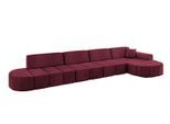 ECKSOFA Ottomane Rechts LIVO-L3 - 422x173x79,5 cm Bordeauxrot