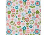 BAUMWOLLSTOFF Meterware Retro-Blumen, 150 cm