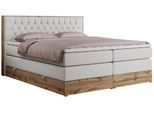 BOXSPRINGBETT AMORE KING 140/200 Weiß Kunstleder - H3