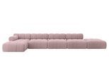 ECKSOFA modulares Sofa Lizur-L3 - 475x160x70 cm Rosa Cord