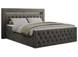 BOXBETT GOLD-9 LED 160/200 Dunkelgrau Velvet - H4