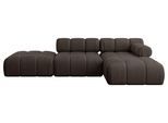 ECKSOFA modulares Sofa Lizur-L1 - 285x160x70 cm Braun Velours