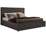 POLSTERBETT CORIVO CLASSIC 200/200 - Grau Kunstleder - Schaum-Matratze