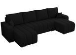 WOHNLANDSCHAFT KIRASSO U Schwarz Boucle