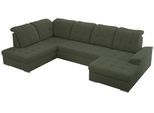 WOHNLANDSCHAFT MADRITO U - Grün Boucle - Links