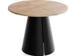 ESSTISCH Lamio runder ausziehbarer, Eiche Hell Braun 120-200/120/76 cm