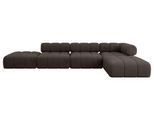 ECKSOFA modulares Sofa Kerru-L2 - 380x190x70 cm Braun Velours