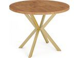 ESSTISCH Flora runder ausziehbarer, Lancelot Eiche 120-200/120/76 cm