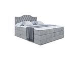 BOXSPRINGBETT VILA-1 KING - 140x200 - H3/H4 - Grau