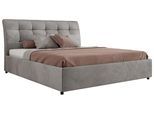 POLSTERBETT GALA CLASSIC 180/200 - Hellgrau Velvet - Schaum-Matratze