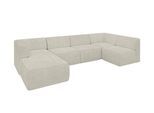 WOHNLANDSCHAFT Ottomane Links MOVO-L 345x180x78 cm Cream Cord