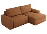 ECKSOFA BELLUNO L Orange Strukture - Rechts