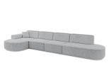 ECKSOFA Ottomane Links MARI-L3-v3 - 413x171x83 cm Grau Cord