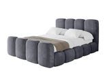POLSTERBETT mit Bettkasten, Fußteil und Lattenrost, Boxbett ohne Matratze - KALA-Z 140x200 Dunkelgrau