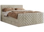 BOXSPRINGBETT PARIS KING DUO - 160/200 - Beige Velvet - H3