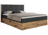 BOXBETT NESSI - 180/200 Dunkelgrau Struktur - H4