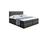 BOXBETT mit Matratze H3 und Lattenrost - OTTA - 120x200 cm Schwarz Hochglanz