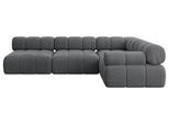 ECKSOFA modulares Sofa Mende-L2 - 285x190x70 cm Dunkelgrau Cord