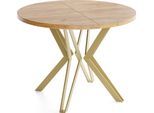 ESSTISCH Daisy runder ausziehbarer, Craft Eiche 100-180/100/76 cm