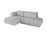 ECKSOFA Ottomane Links CLOUD-L 280x185x90 Grau Cord