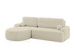 ECKSOFA mit Schlaffunktion und Bettkasten LIRA-L - 264x172x89 Beige