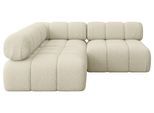 ECKSOFA modulares Sofa Samaro-L1 - 190x190x70 cm Beige Bouclé