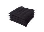 STUHLKISSEN 4er-Set schwarz 40/40/6,5 cm
