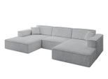 WOHNLANDSCHAFT IREA-U1-v4 - 301x165x77 cm Grau