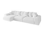 ECKSOFA Ottomane links ESKAR-L 364x176x84 Weiß Bouclé