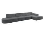 ECKSOFA Ottomane Rechts IREA-L3-v4 - 412x165x77 cm Duneklgrau