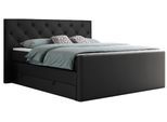 BOXSPRINGBETT KING VELEN 120/200 Schwarz Kunstleder - H4