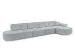ECKSOFA Ottomane Rechts MARI-L3-v3 - 413x171x83 cm Grau Cord