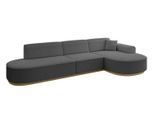 ECKSOFA Ottomane Rechts MARI-L2-v2 - 328x171x83 cm Grau Bouclé