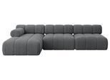 ECKSOFA modulares Sofa Razon-L2 - 285x160x70 cm Dunkelgrau Cord