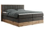 BOXSPRINGBETT BELLISSIMO KING 160/200 Dunkelgrau Velvet - H4