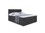 BOXSPRINGBETT BERO KING - 200x200 - H3/H4 - Schwarz