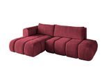 ECKSOFA Ottomane Links CLOUD-L 280x185x90 Bordeaux Velours