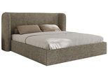 POLSTERBETT EMORA CLASSIC 180/200 - Grau Strukture - ohne Matratze
