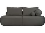 SCHLAFSOFA Bolla 3-Sitzer mit Bettkasten, Dunkelgrau Boucle 240/90/90 cm